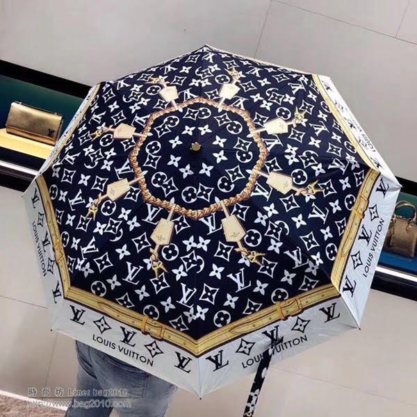 LV路易威登傘 2018年度最新爆款 專櫃夏季新款 全自動折疊晴雨傘   zm1014